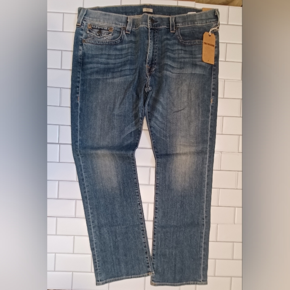 True Religion Men's Billy Bootcut Jeans Flap Pockets  Size 44X33 New With Tags